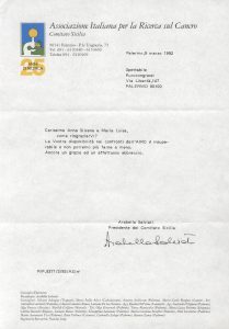 Lettera dell'AIRC